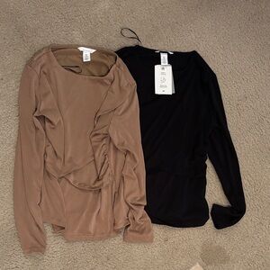 H&M nursing/breastfeeding Women's Blouses in Black and Tan